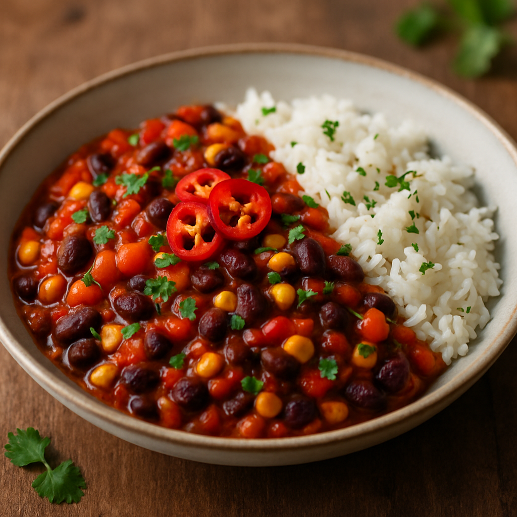 Chili sin Carne mit Reis