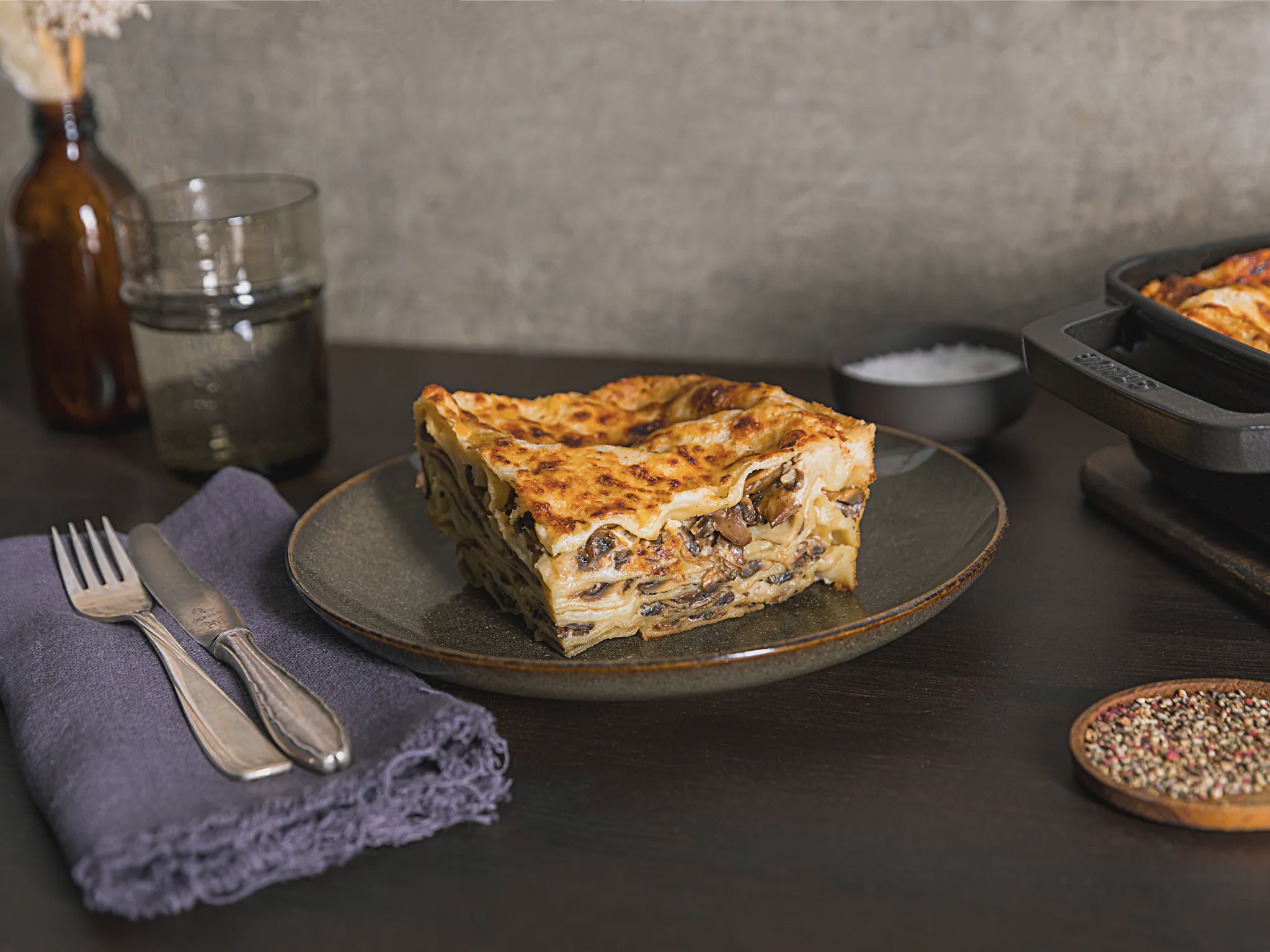 Cremige Pilzlasagne
