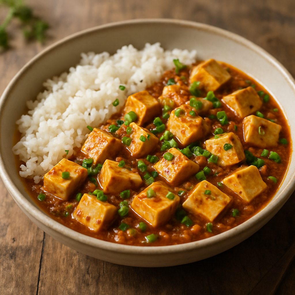 Mapo-Tofu mit Reis