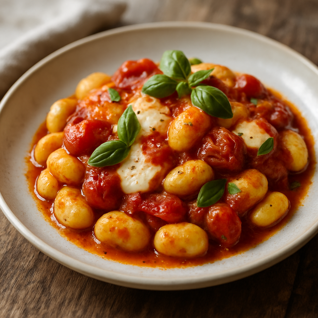 Gnocchi mit Tomate & Mozzarella aus dem Ofen