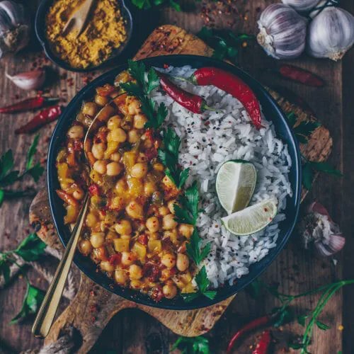 Indisches Kichererbsen-Curry