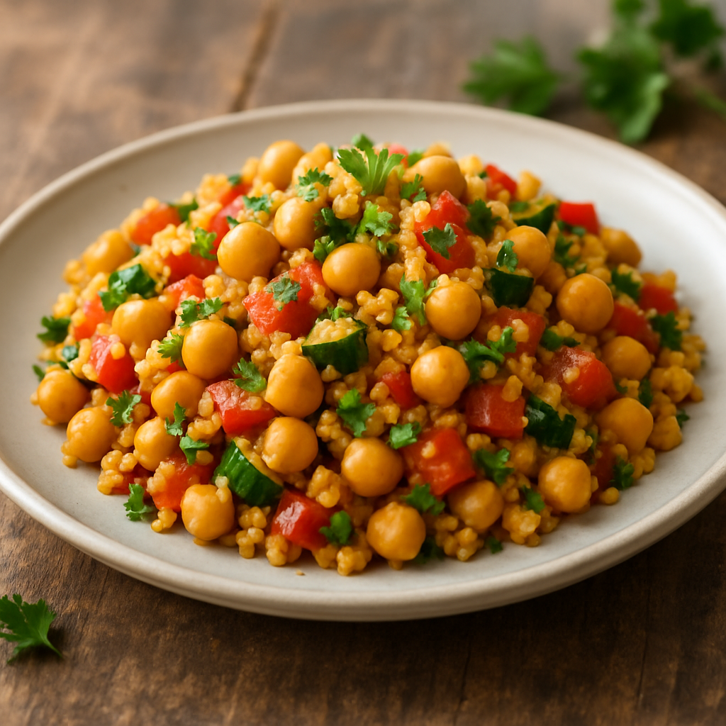 Couscous-Pfanne mit Kichererbsen